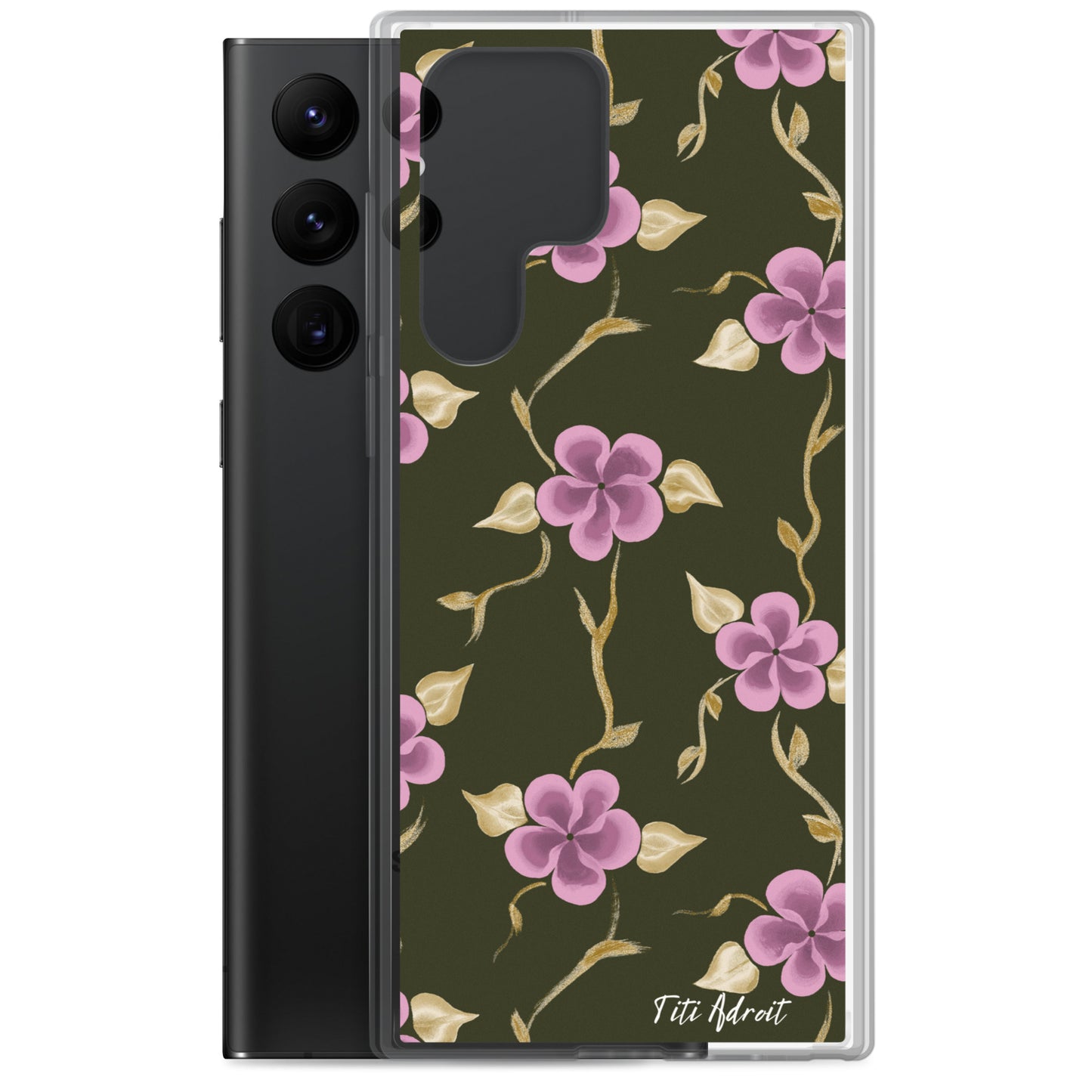 Brunnette_Grape_Flower_Clear_Phonecase_Samsung