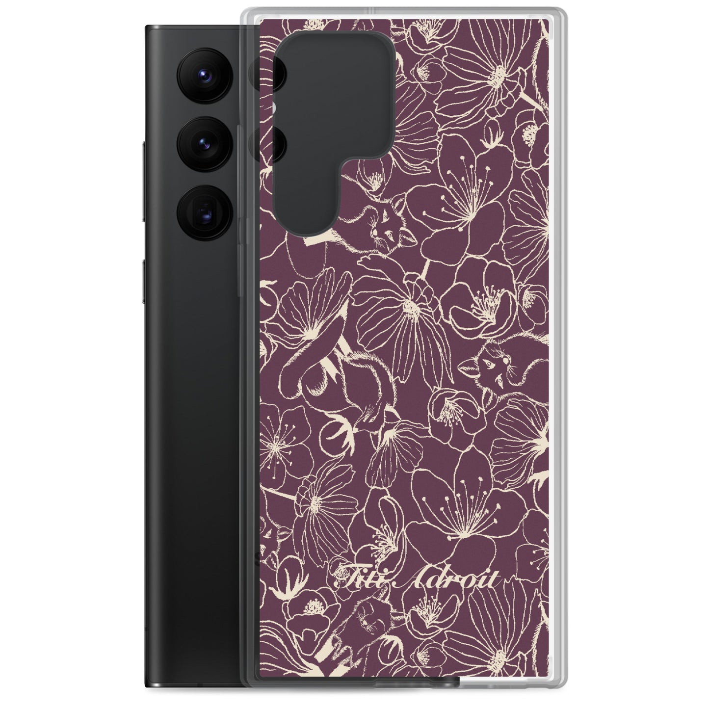 Fox_Flowers_Currant_Cream_Clear_Phonecase_Samsung